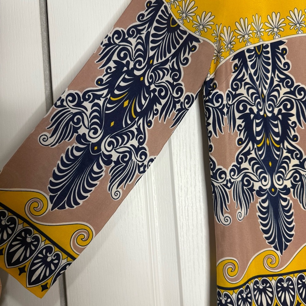 J. CREW Yellow and Black Patterned Dress (A3) - Picture 4 of 7